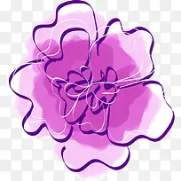 紫色立绘水墨风格高清合成效果