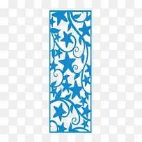 蓝色花纹
