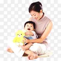 母子温馨玩耍人物