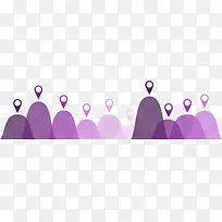 紫色山形数据图
