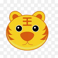 黄色卡通老虎