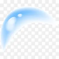 新月型蓝色水滴
