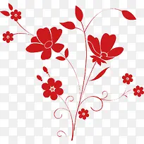 红色印刷花纹