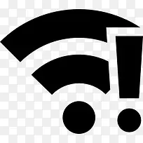 WiFi信号与感叹号图标