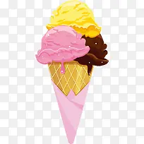 矢量彩色冰淇淋