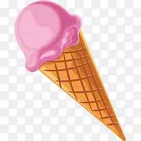 矢量图美味的冰淇凌甜筒