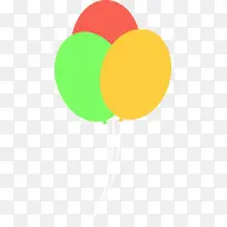 彩色扁平气球