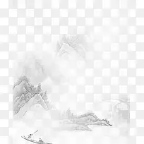 水墨山水画七夕