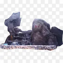 假山园林清新壁画