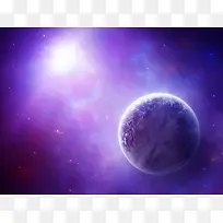 紫色星空星球宇宙