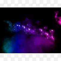 紫色神秘星空光点光效海报背景
