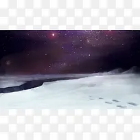 星空星际雪景宽屏