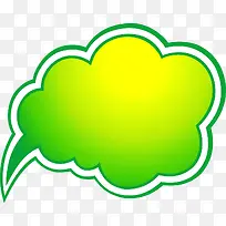 绿色气泡对话框
