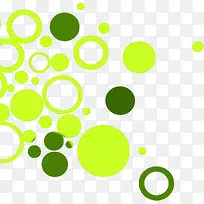 绿色卡通圆形气泡装饰