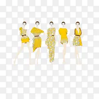 手绘服装矢量图