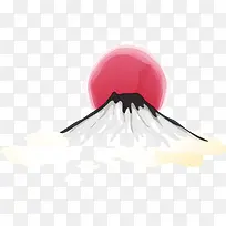 矢量手绘富士山