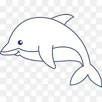 鲨鱼效果卡通手绘图
