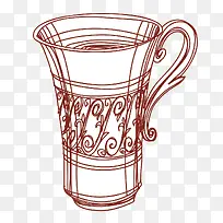 手绘茶杯