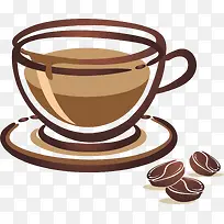 手绘咖啡杯