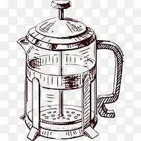 卡通手绘咖啡杯茶具茶杯