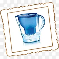 简约手绘边框水杯