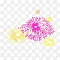 彩色卡通可爱手绘烟花造型
