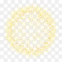 黄色卡通绚丽烟花设计