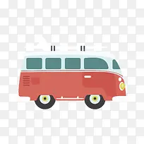 矢量手绘大巴车