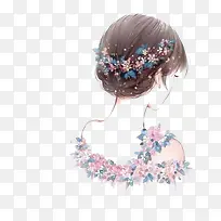 水彩女孩