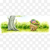 梦幻手绘卡通背景