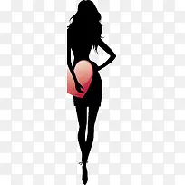女士剪影情人花活动页面