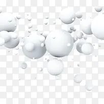 白色立体球