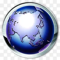 圆形蓝色地球设计