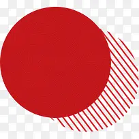 红色创意条纹圆球