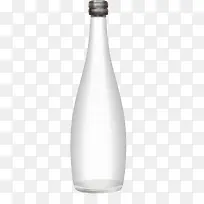 矢量手绘一个透明的玻璃瓶