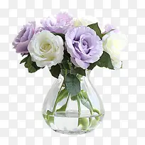 玻璃瓶里的紫色花