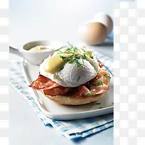 清新美食冰淇淋煎蛋装饰素材