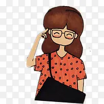 可爱的长发女人
