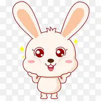 卡通白色兔子可爱兔子