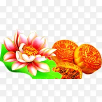 中秋国庆月饼花朵