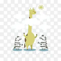 斑马与长颈鹿