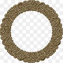 金色花纹金属圆环