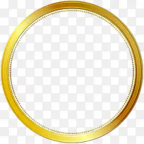 矢量手绘金色圆环
