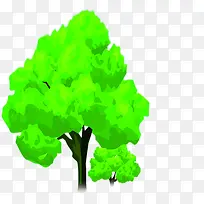 绿树景观卡通树木