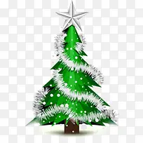 绿色卡通树木创意圣诞