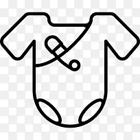 婴儿的衣服用销图标