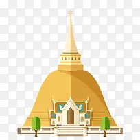 卡通泰国旅游景点