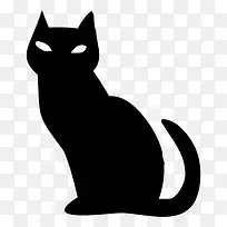 万圣节恐怖黑猫图标