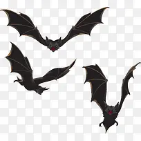 恐怖蝙蝠万圣节矢量图
