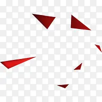 红色三角形卡通效果